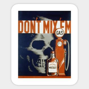 Vintage poster - Don't drink and drive Sticker